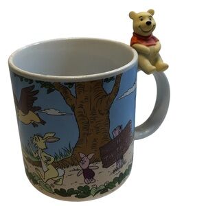 Vintage Disney Winnie The Pooh 3D Coffee Mug Christopher Robin Tigger Piglet